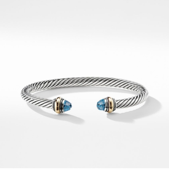 🌹David Yurman 5mm Cable Bracelets W Topaz, L - Picture 6 of 6